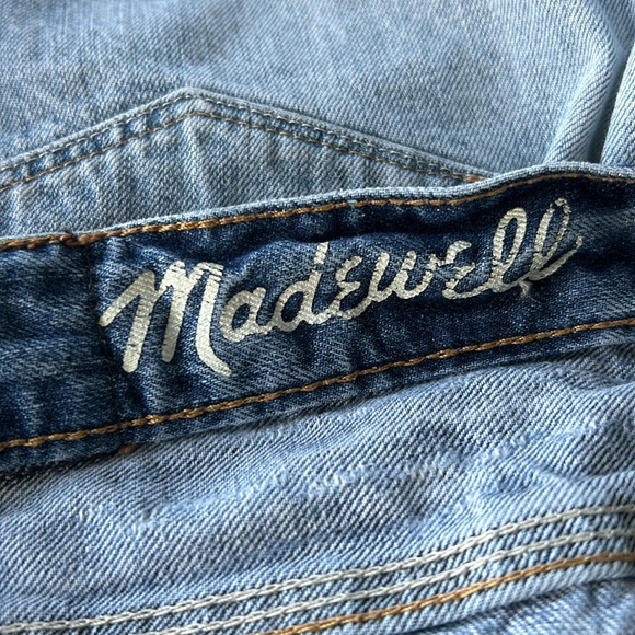 🌻4/$20 Madewell Distressed Bleached Cotton Jean Shorts Size 29 - Picture 8 of 16